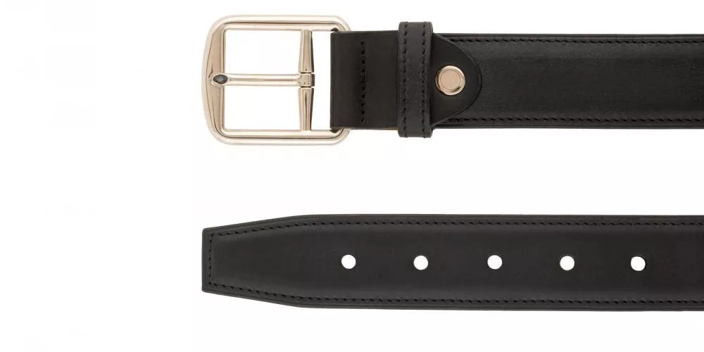 Hommes ceinture noir 3,2 cm classique metalschnalle 105 110 115 120 125 130 CM 